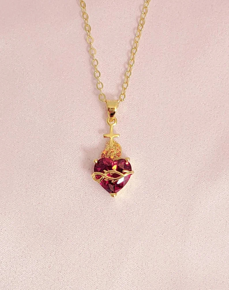 ❤️ Collar Sagrado Corazón – Protección, Fe y Amor Divino ❤️
