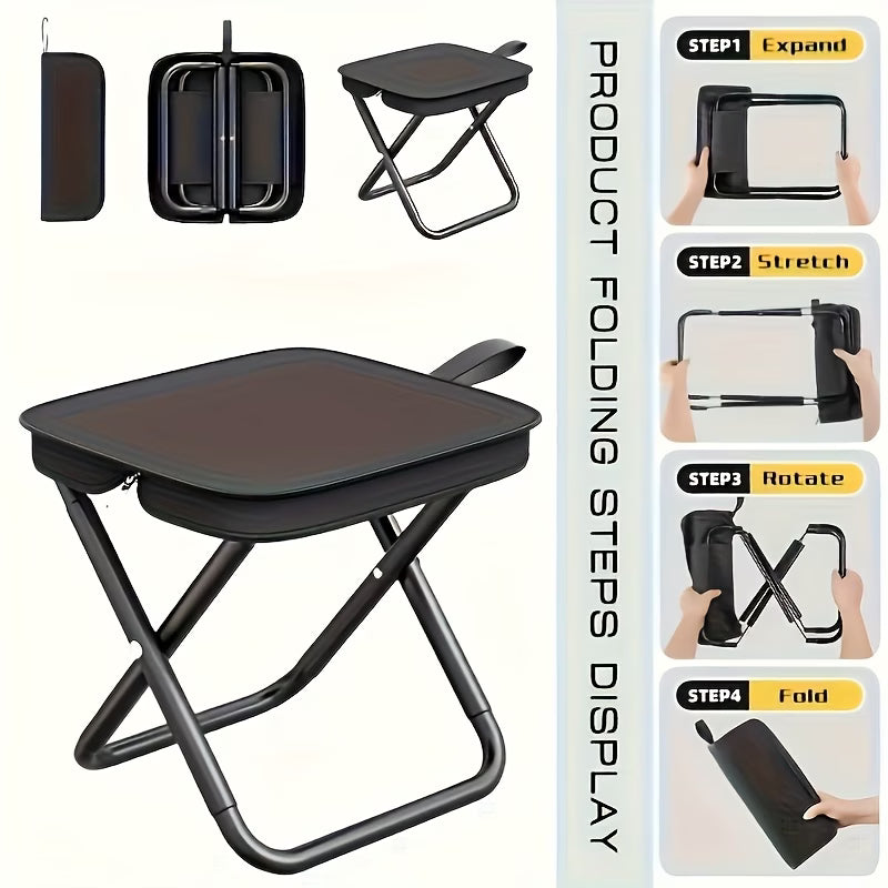 🏕️✨ SILLA PLEGABLE PORTÁTIL MULTIUSOS – COMODIDAD DONDE QUIERAS ✨🏕️