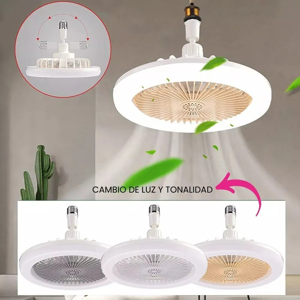 💡🌀LÁMPARA VENTILADOR 3 EN 1 CON CONTROL REMOTO