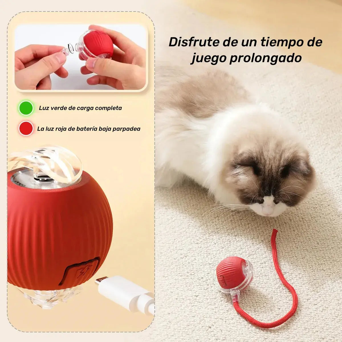 🐾 Pelota Interactiva Colita Para Mascotas