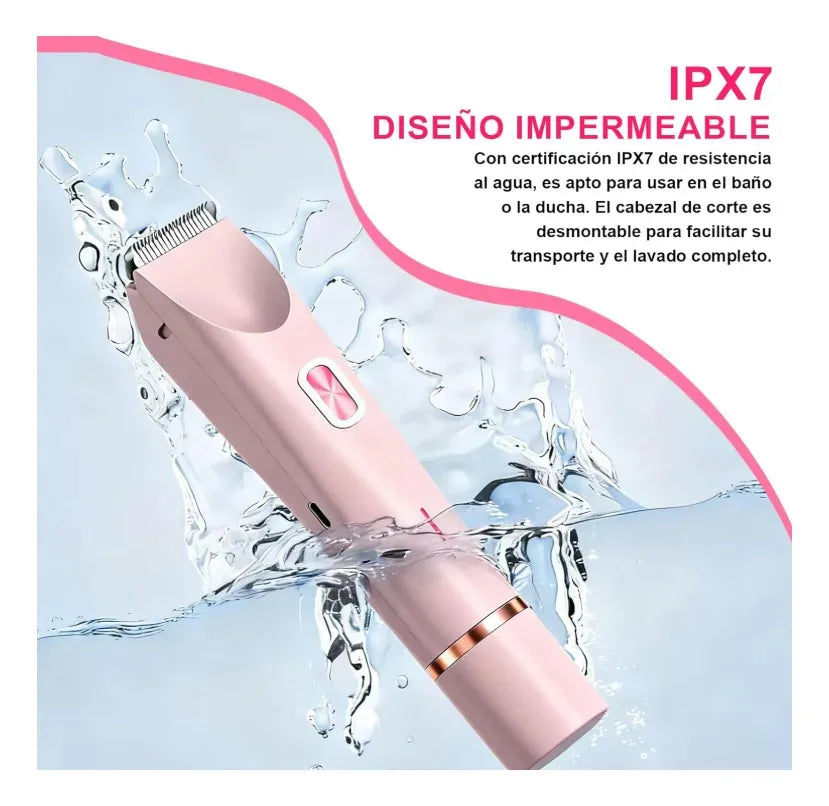 ✨ Depiladora Eléctrica Doble Cabezal 💜 Cuida tu piel de forma práctica con un solo dispositivo para rostro y cuerpo