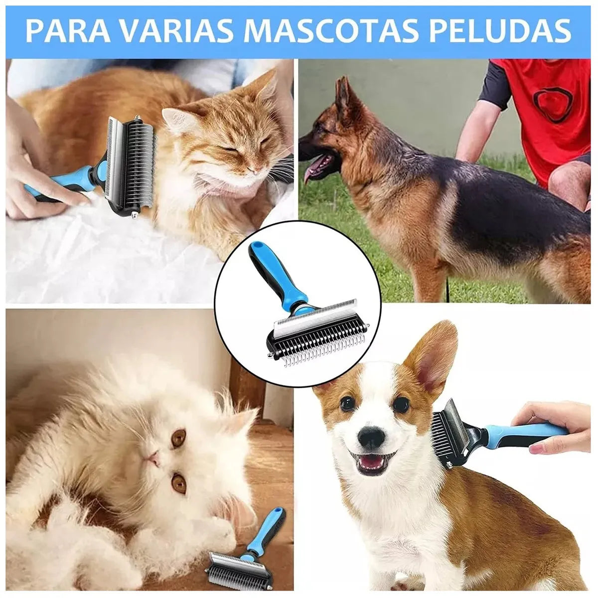 🐾 Cepillo Removedor Cortanudos Deslanador | Menos Pelo y Más Comodidad Para Tu Mascota ✨