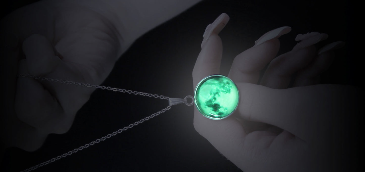 🌙 Set Luna – Collar + Pulsera que Brillan en la Oscuridad
