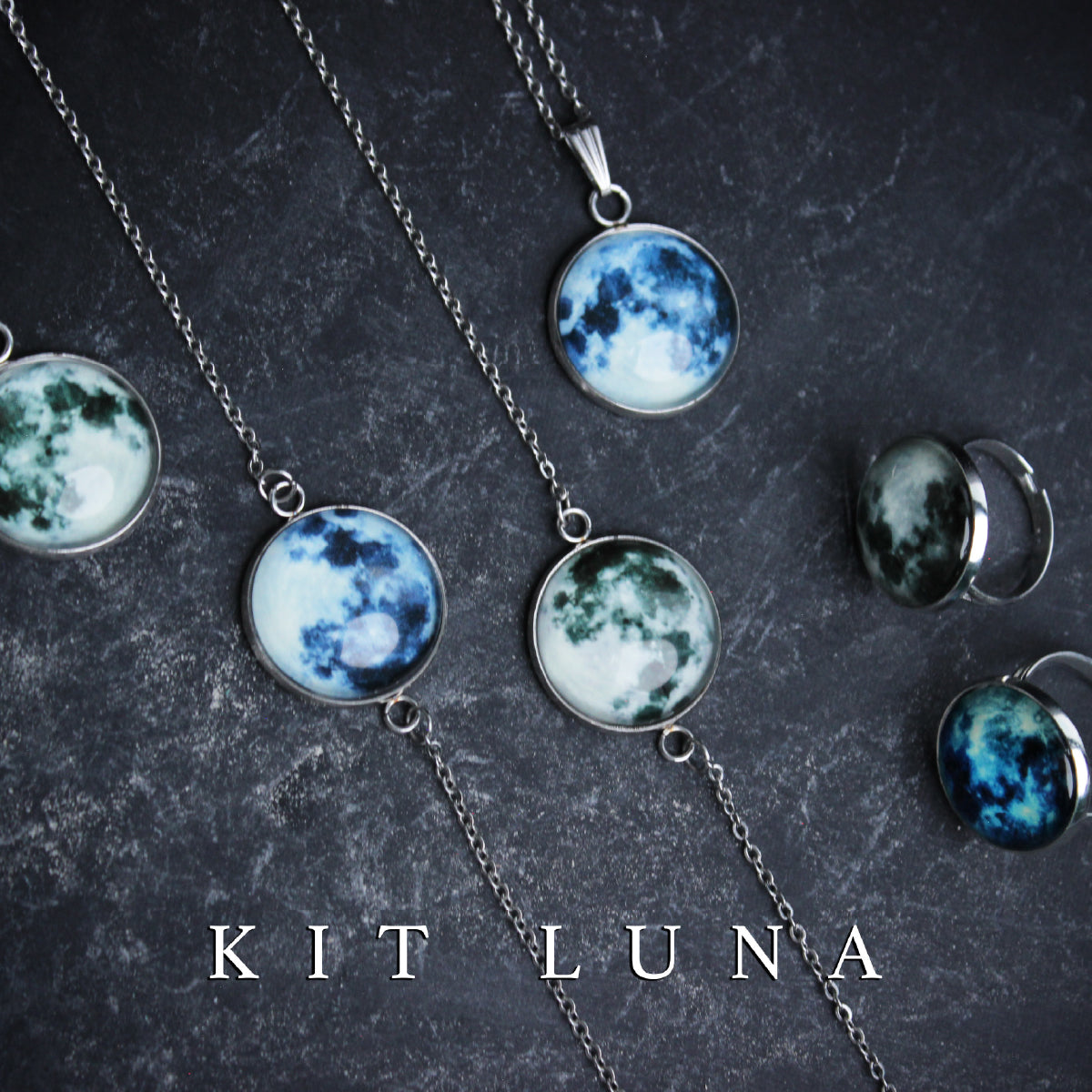 🌙 Set Luna – Collar + Pulsera que Brillan en la Oscuridad