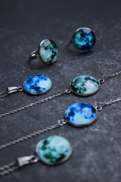 🌙 Set Luna – Collar + Pulsera que Brillan en la Oscuridad