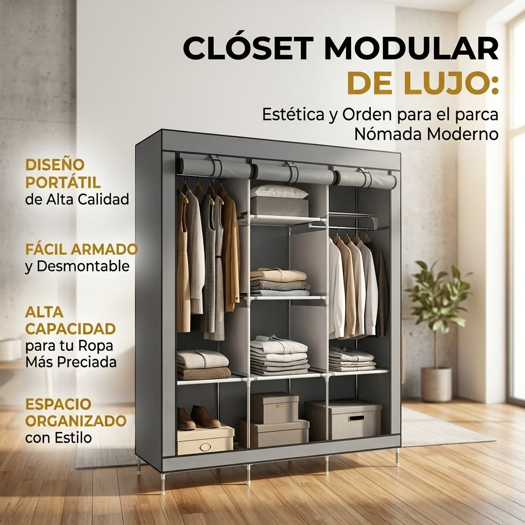🖤 Armario Closet Ropero Armable - Más espacio, más orden y tu ropa protegida todos los días 👕👗