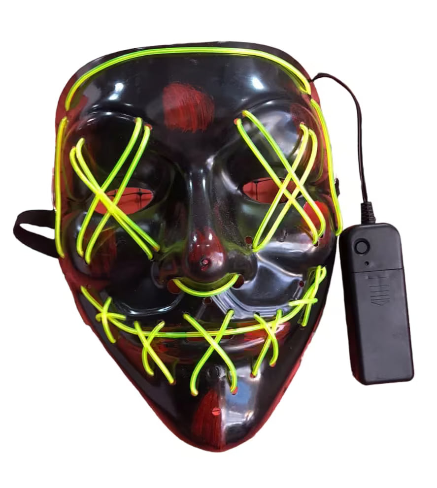 🎃 Máscara Halloween LED Luminoso – ¡Brilla en la Oscuridad y Sé el Centro de Atención! 😈✨
