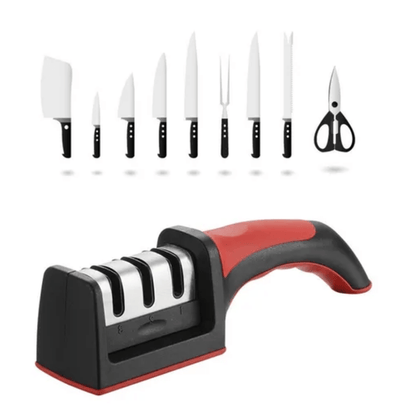 Kit Afilador + Pela Papa + Cuchillo