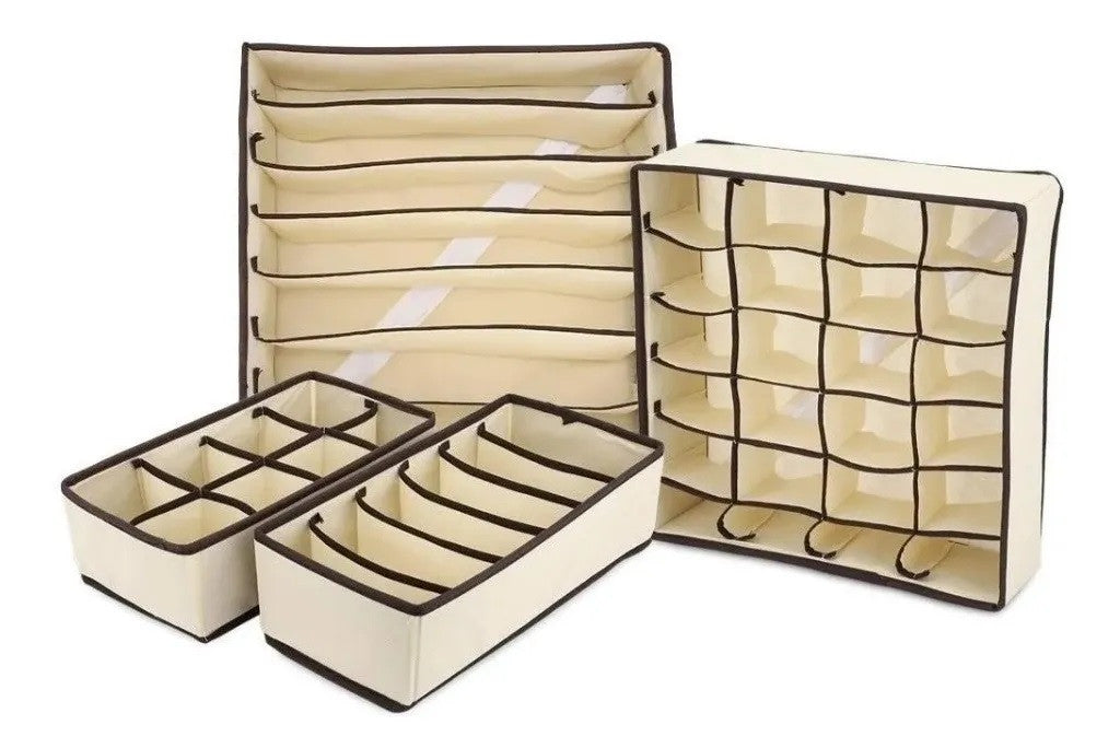 🧦✨ Organizador de Ropa Interior y Medias – Set x4 Divisores de Cajón