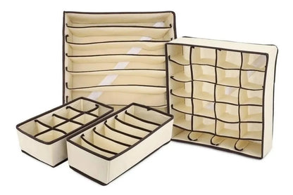 🧦✨ Organizador de Ropa Interior y Medias – Set x4 Divisores de Cajón