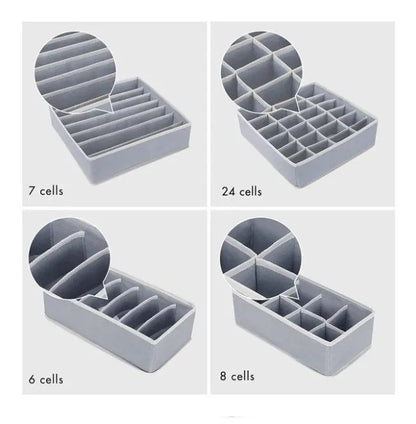 🧦✨ Organizador de Ropa Interior y Medias – Set x4 Divisores de Cajón