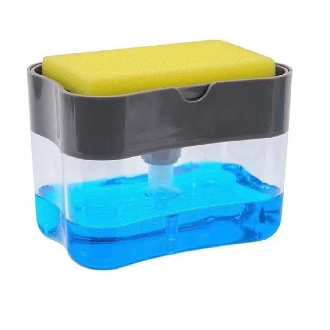 🧴 Dispensador de Jabón Líquido para Lavaplatos con Bomba y Porta Esponja