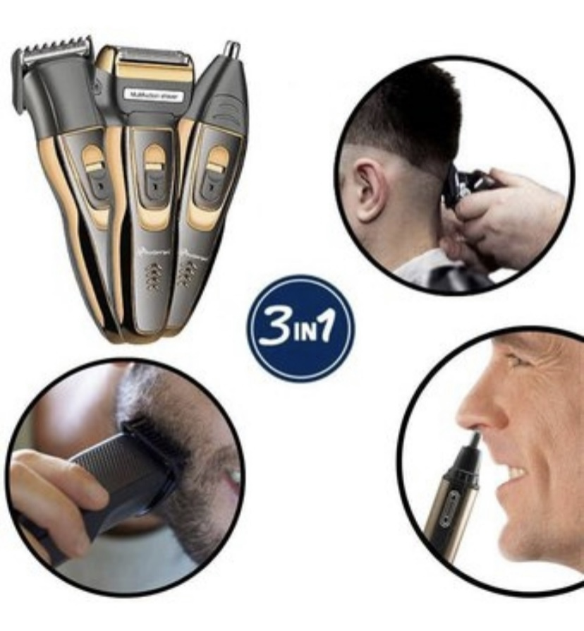 ✂️⚡Máquina Gemmy 3 en 1 – Afeitadora Portátil Recargable para Barba, Bigote y Nariz