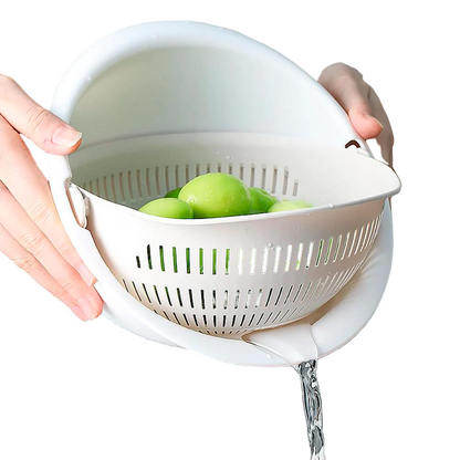 🥗 Colador Escurridor Giratorio 2 en 1