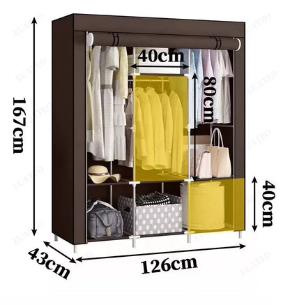 Combo Armario 3 Puestos + Zapatero Metálico 6 Niveles – Organización Total para tu Hogar