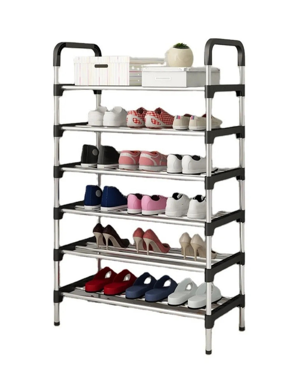 Combo Armario 3 Puestos + Zapatero Metálico 6 Niveles – Organización Total para tu Hogar