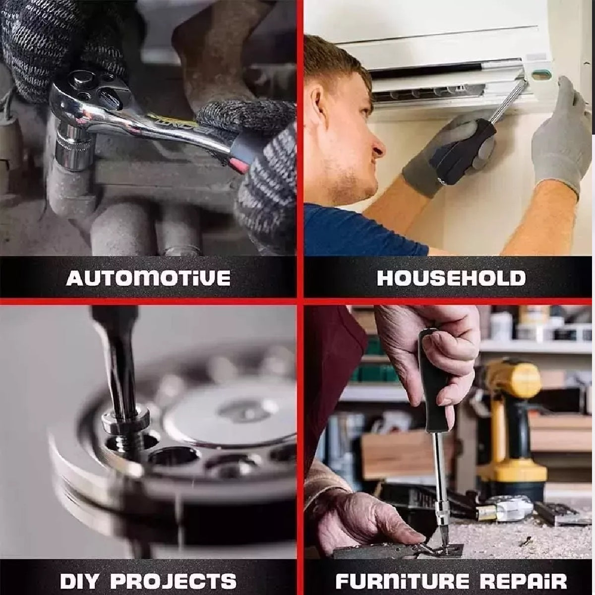 🔧🛠 Juego de Copas Ratchet 46 Piezas