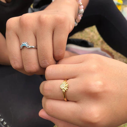 ☀️🌙✨ ANILLOS SOL Y LUNA ECLIPSE PAREJA 2X1 – SIEMPRE CONECTADOS ✨🌙☀️