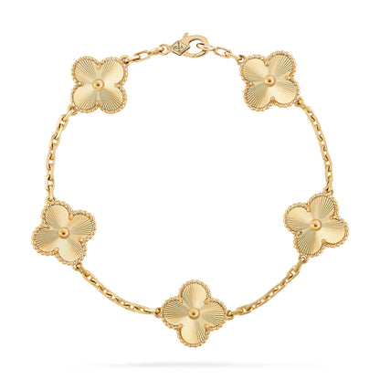 ✨🍀 PULSERA VINTAGE TRÉBOL DORADA 🍀✨ 🎁 Incluye Hermosa Caja de Regalo 🎁