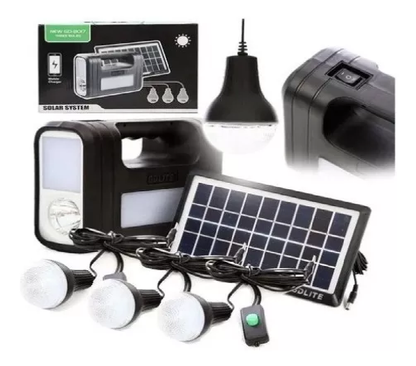 Kit Panel Solar Lámpara LED Portátil Recargable