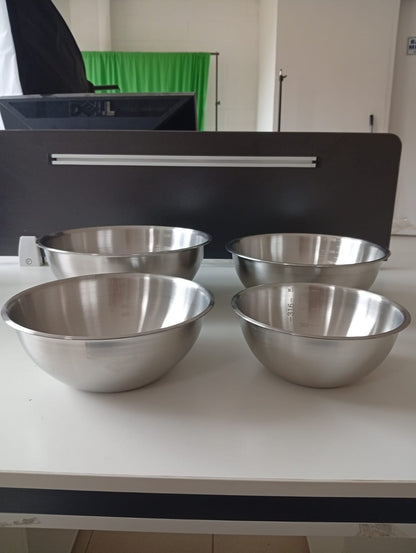 🥣 Set de Tazones de Acero Inoxidable (4 Unidades)