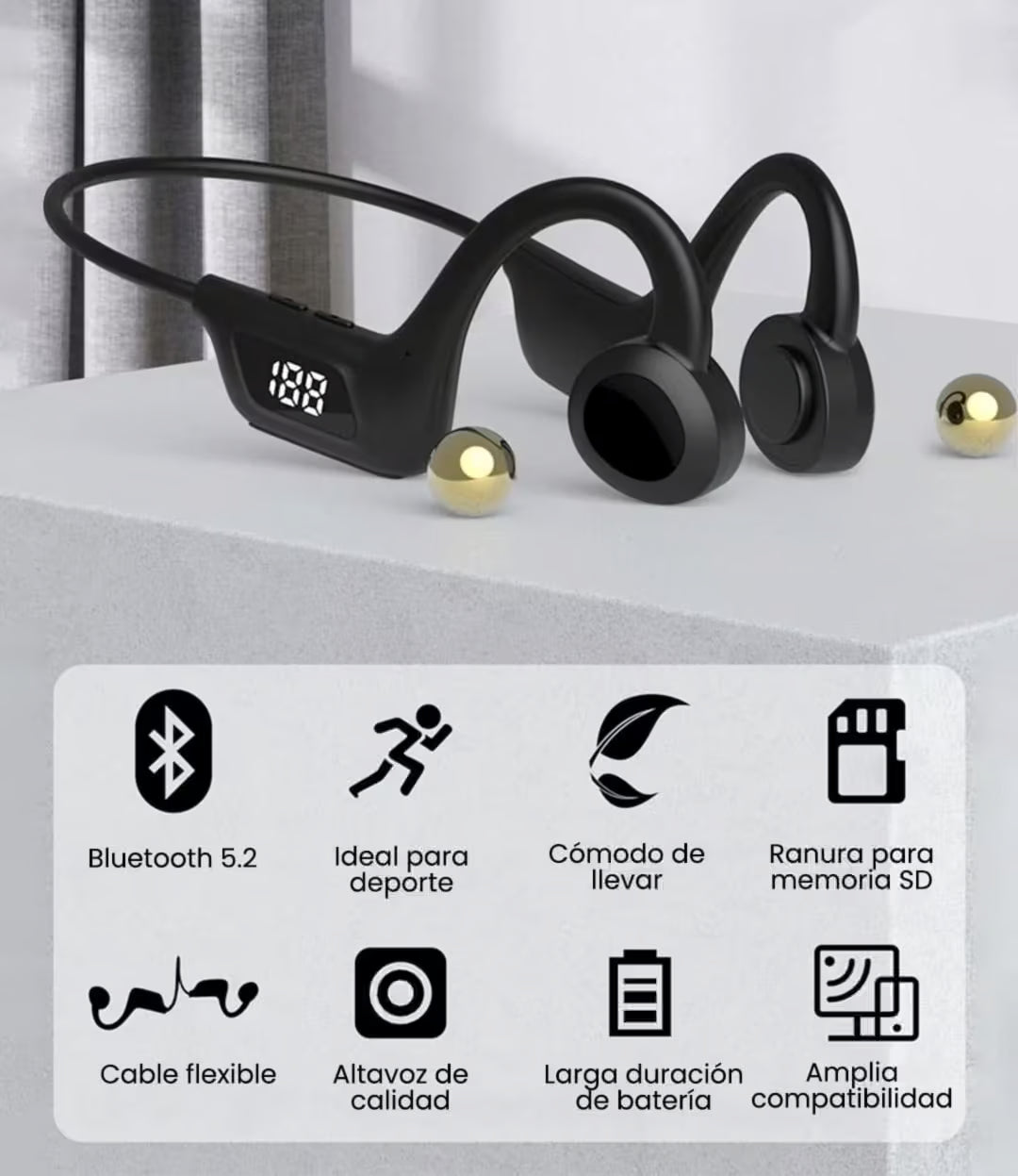 🎧 Audífonos de Conducción Ósea Bluetooth U9 🎵 ¡Disfruta tu música con mayor comodidad y libertad donde quiera que vayas!