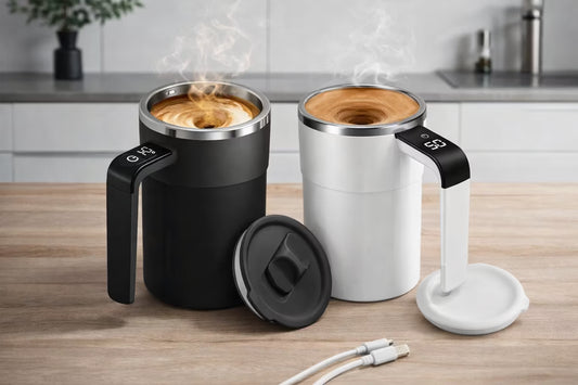 ☕ Taza Mug Mezclador Digital – ¡Mezcla, mide la temperatura y disfruta!