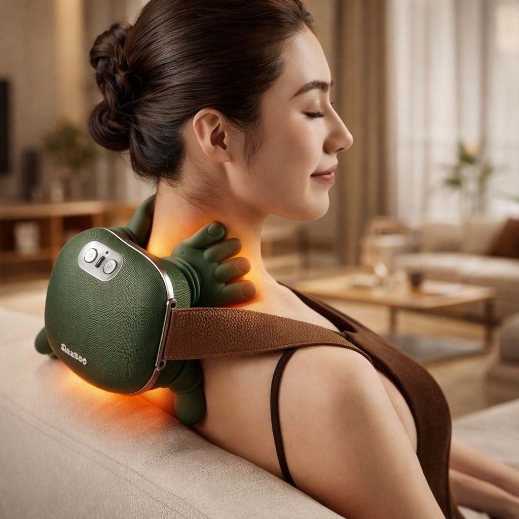 💆‍♀️ Masajeador 3D con Calor para Cuello y Hombros