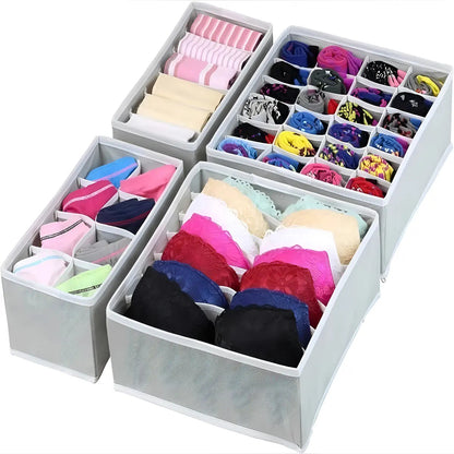 🧦 Organizador de Ropa Interior y Medias – Set x4 🎁 ¡Llévate 4 Organizadores en un solo Set!