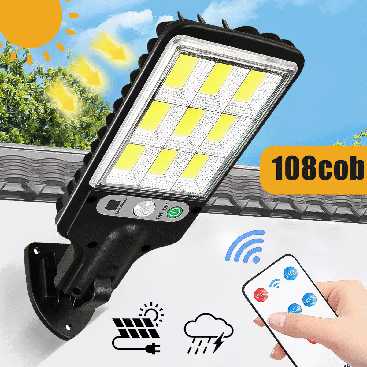 ☀️ LÁMPARA SOLAR CON SENSOR💡 Ilumina tus espacios exteriores automáticamente, sin cables y aprovechando la energía del sol