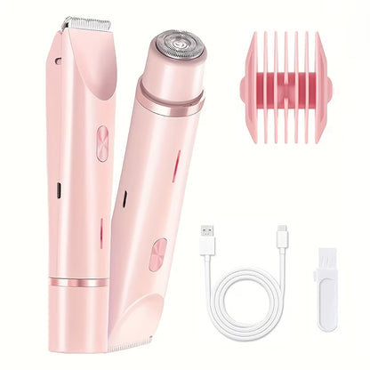 ✨ Depiladora Eléctrica Doble Cabezal 💜 Cuida tu piel de forma práctica con un solo dispositivo para rostro y cuerpo