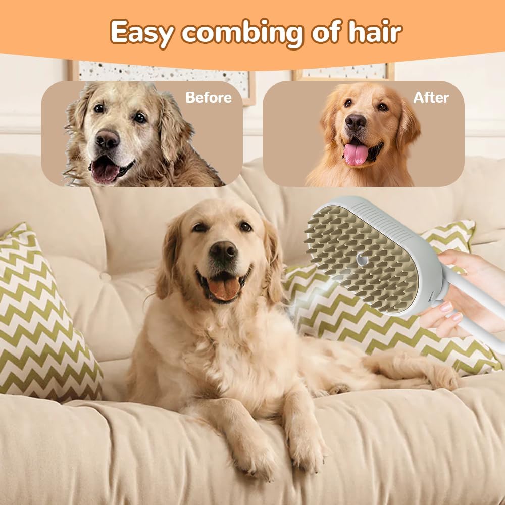 🐶🐱 Cepillo Automático a Vapor 3 en 1