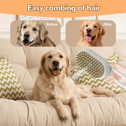 🐶🐱 Cepillo Automático a Vapor 3 en 1