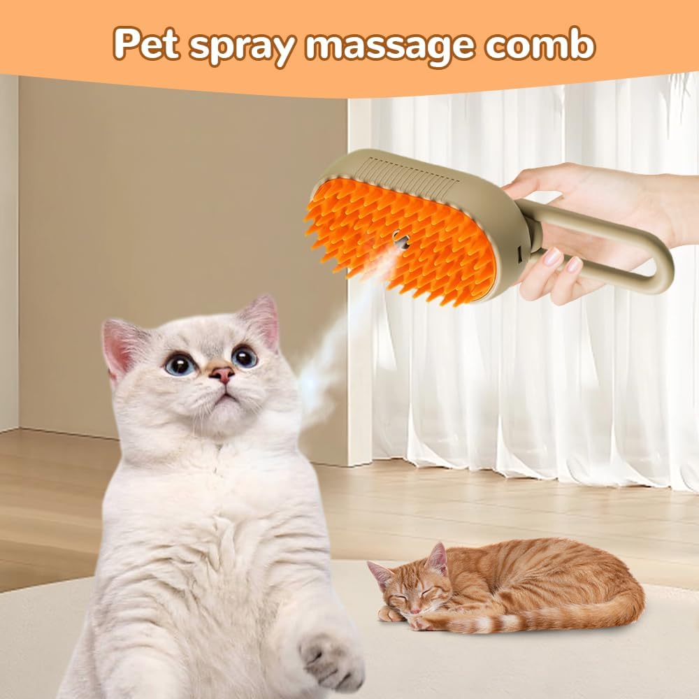 🐶🐱 Cepillo Automático a Vapor 3 en 1