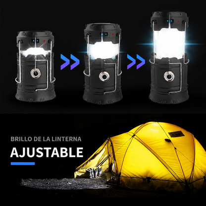 🔦 Linterna LED Multifunción Solar y Recargable 🌙 ¡No permitas que un apagón te deje completamente a oscuras!