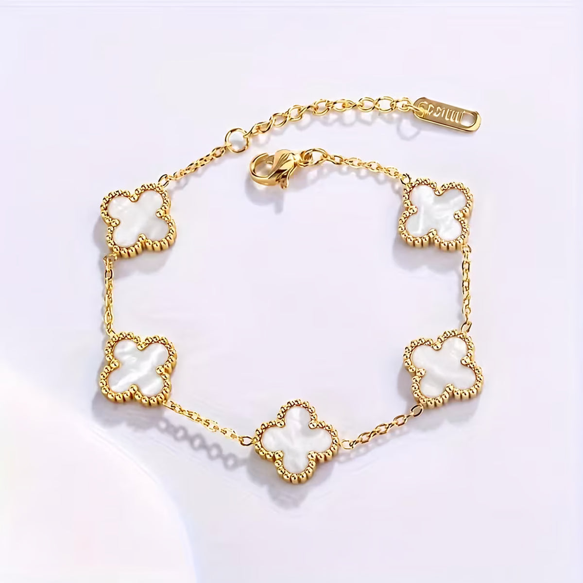 🍀 PULSERA TRÉBOL RODINADA + CAJA DE REGALO 🎁 ✨ Una joya elegante con un significado especial