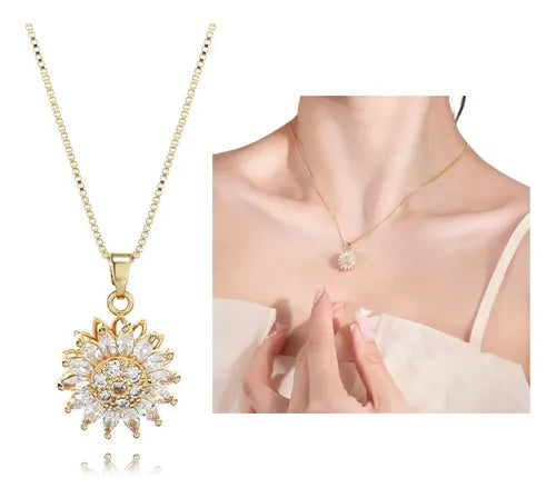 ✨🌻 COLLAR GIRASOL GIRATORIO – BRILLA, RELÁJATE Y ATRAE BUENA ENERGÍA 🌻✨
