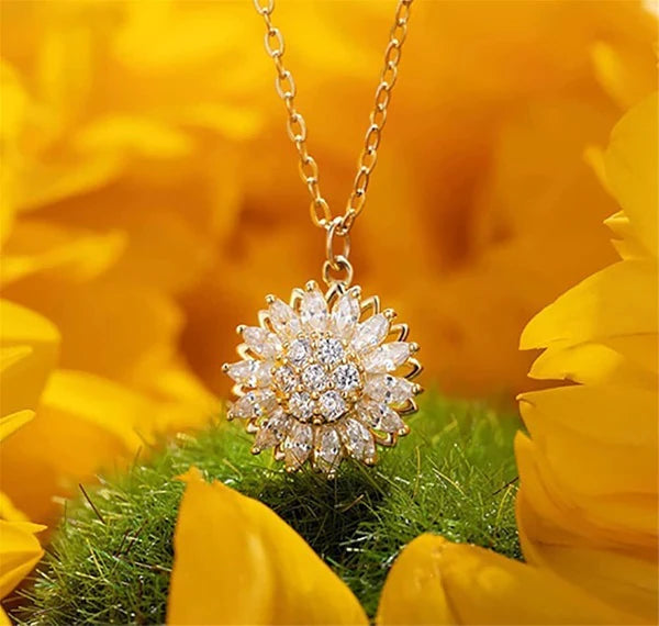 ✨🌻 COLLAR GIRASOL GIRATORIO – BRILLA, RELÁJATE Y ATRAE BUENA ENERGÍA 🌻✨