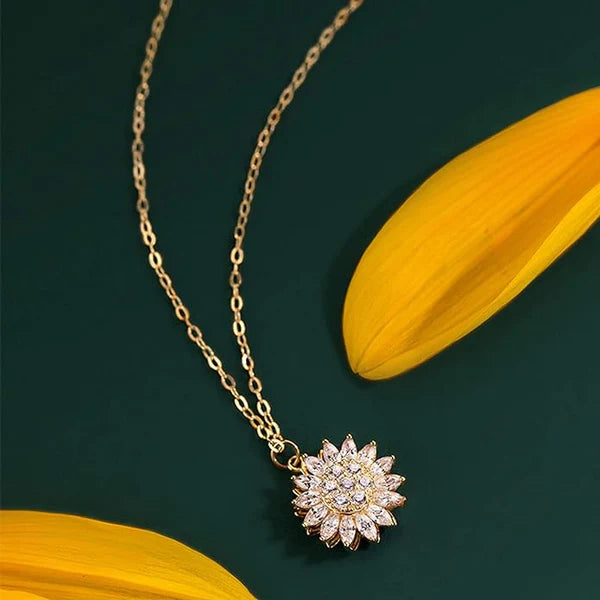 ✨🌻 COLLAR GIRASOL GIRATORIO – BRILLA, RELÁJATE Y ATRAE BUENA ENERGÍA 🌻✨
