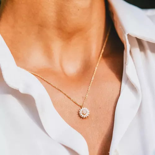 ✨🌻 COLLAR GIRASOL GIRATORIO – BRILLA, RELÁJATE Y ATRAE BUENA ENERGÍA 🌻✨