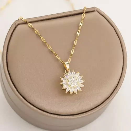 ✨🌻 COLLAR GIRASOL GIRATORIO – BRILLA, RELÁJATE Y ATRAE BUENA ENERGÍA 🌻✨