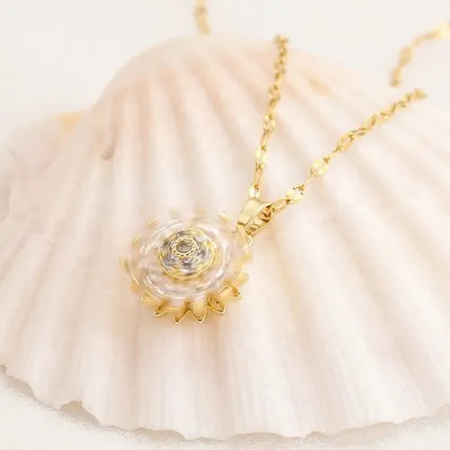 ✨🌻 COLLAR GIRASOL GIRATORIO – BRILLA, RELÁJATE Y ATRAE BUENA ENERGÍA 🌻✨
