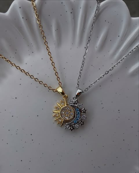 ☀️🌙✨ COLLARES SOL Y LUNA ECLIPSE PAREJA 2X1 – SIEMPRE CONECTADOS ✨🌙☀️