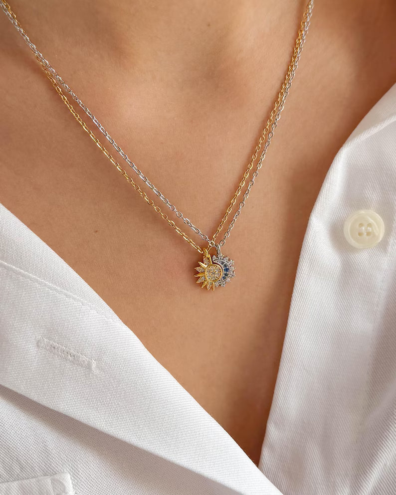 ☀️🌙✨ COLLARES SOL Y LUNA ECLIPSE PAREJA 2X1 – SIEMPRE CONECTADOS ✨🌙☀️