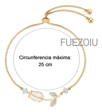 🌷 Pulsera Tulipán Blanca + Caja de Regalo 🎁 Un detalle elegante y delicado que hará sentir especial a esa persona que tanto quieres.