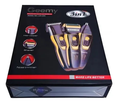 ✂️⚡Máquina Gemmy 3 en 1 – Afeitadora Portátil Recargable para Barba, Bigote y Nariz