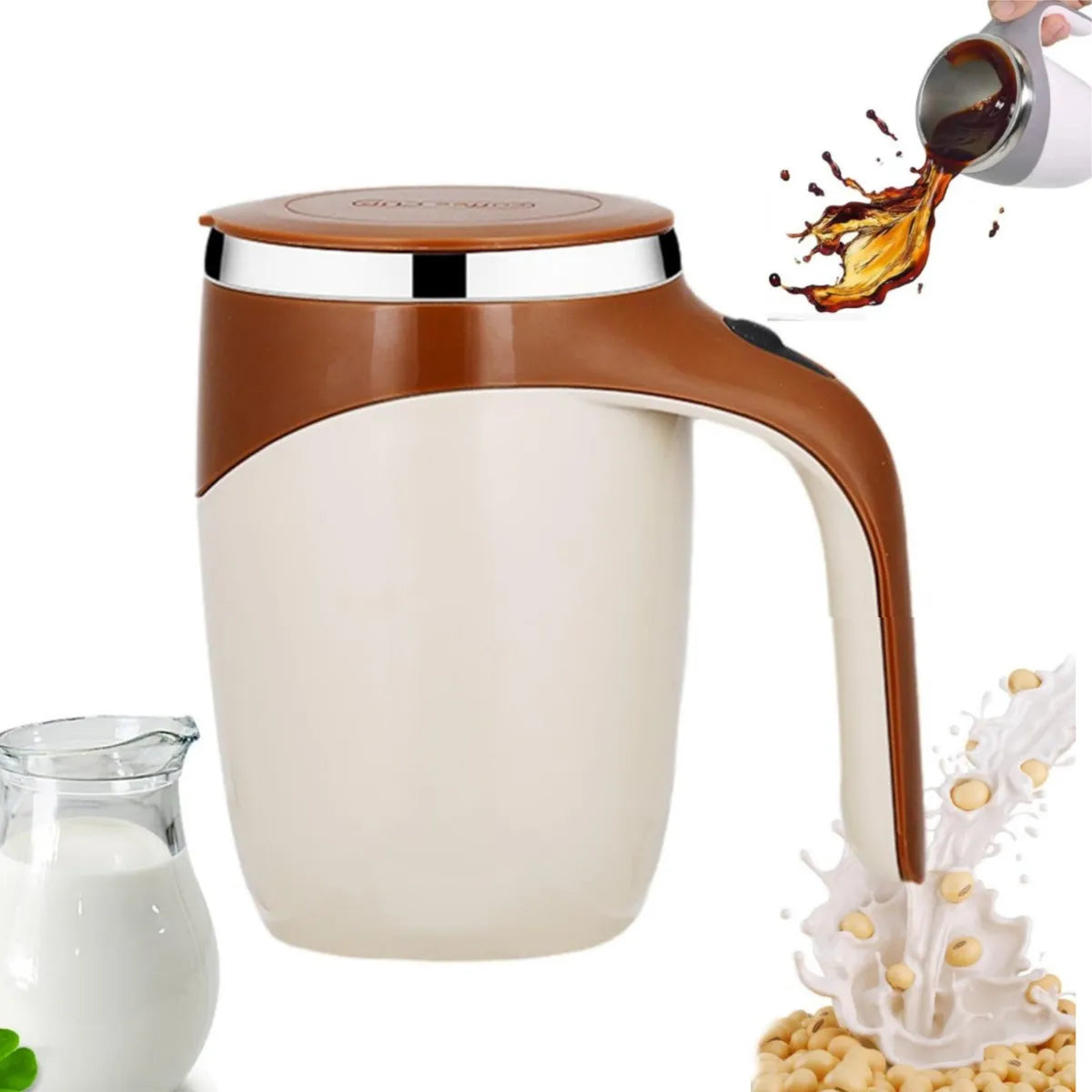 ☕✨ Taza Inoxidable Automezclable Recargable
