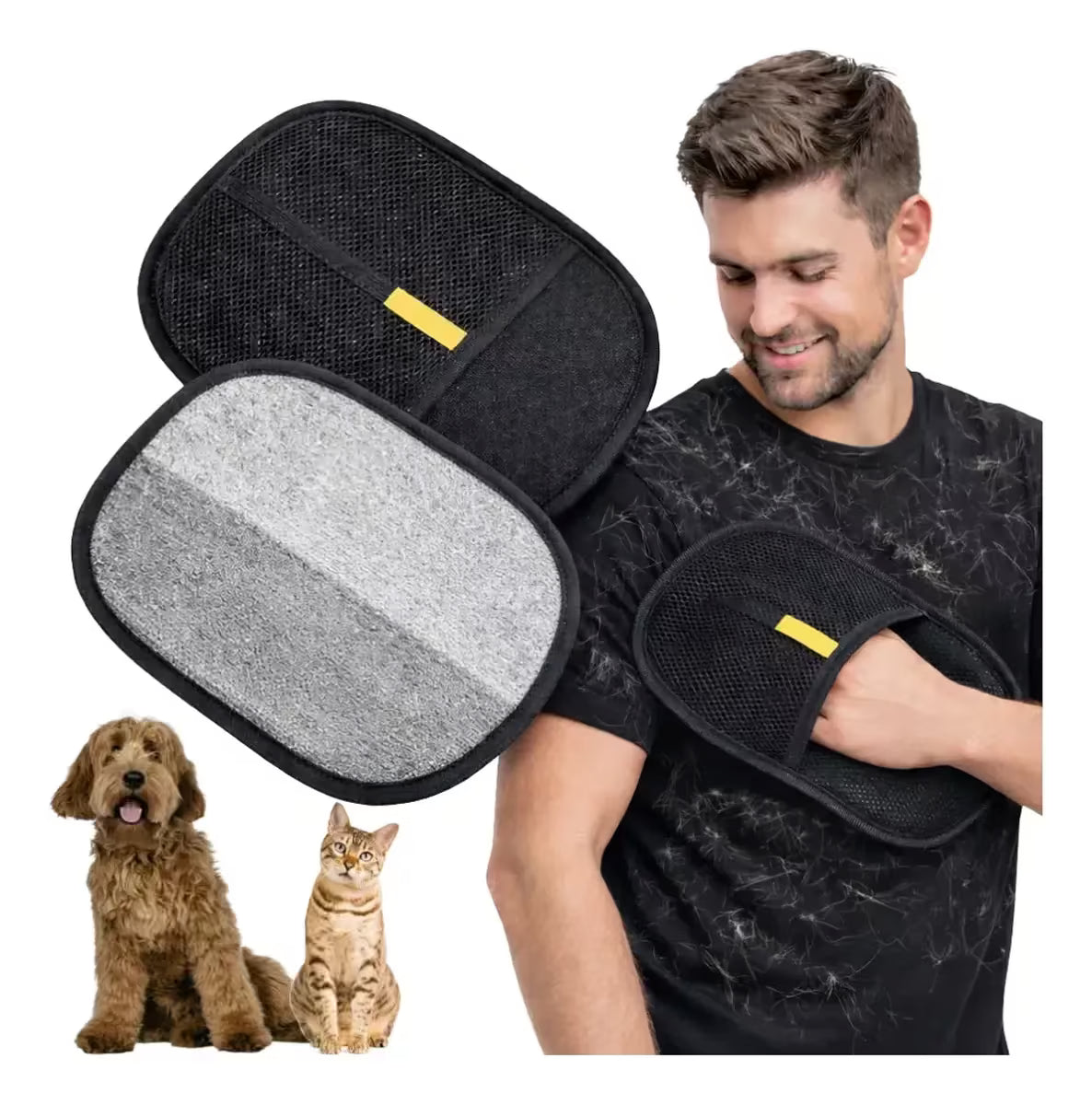 🐾✨ GUANTE QUITAPELOS PARA MASCOTAS 2X1 | ELIMINA EL PELO SUELTO FÁCILMENTE 🐶🐱
