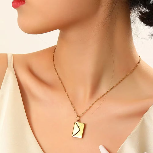 💌 COLLAR SOBRE CARTA DE AMOR “LOVE YOU” ❤️ ✨ Un regalo pequeño con un mensaje enorme