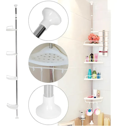 🚿✨ Organizador de Baño Esquinero Metálico